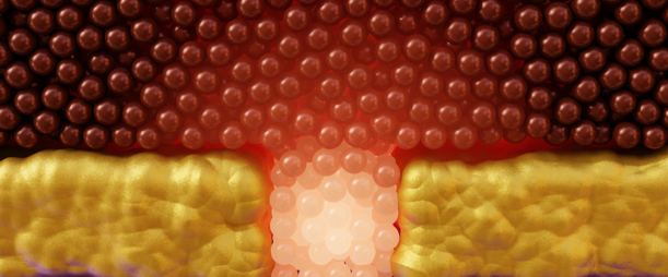 Infrared photoconduction at the diffusion length limit in HgTe nanocrystals arrays