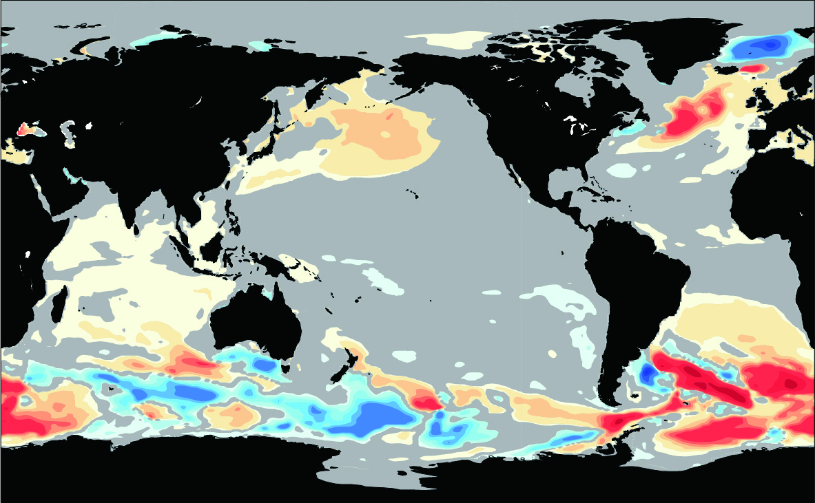 Sea-level rise influences global climate 