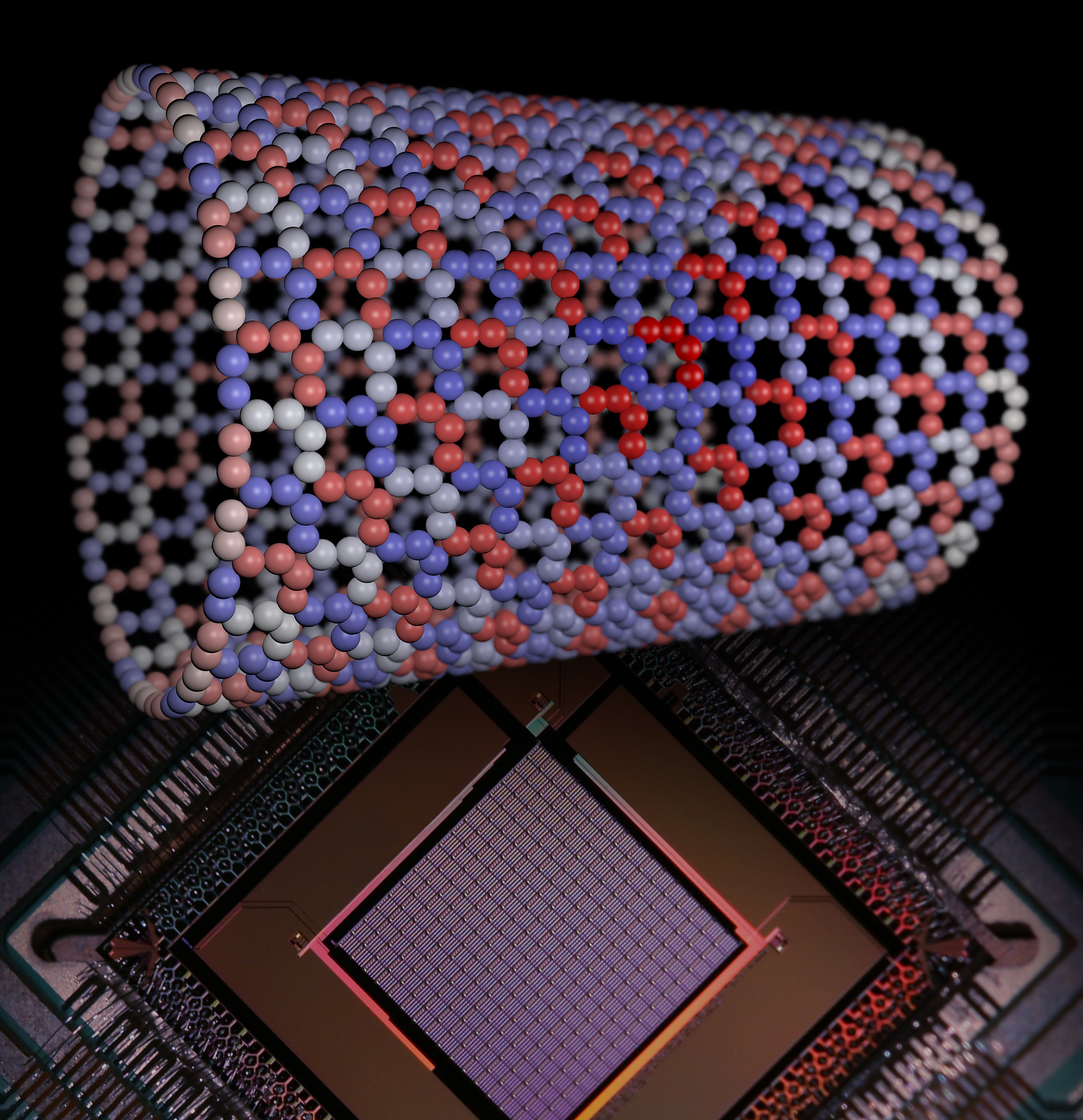 Large-scale programmable quantum simulation of a geometrically frustrated lattice