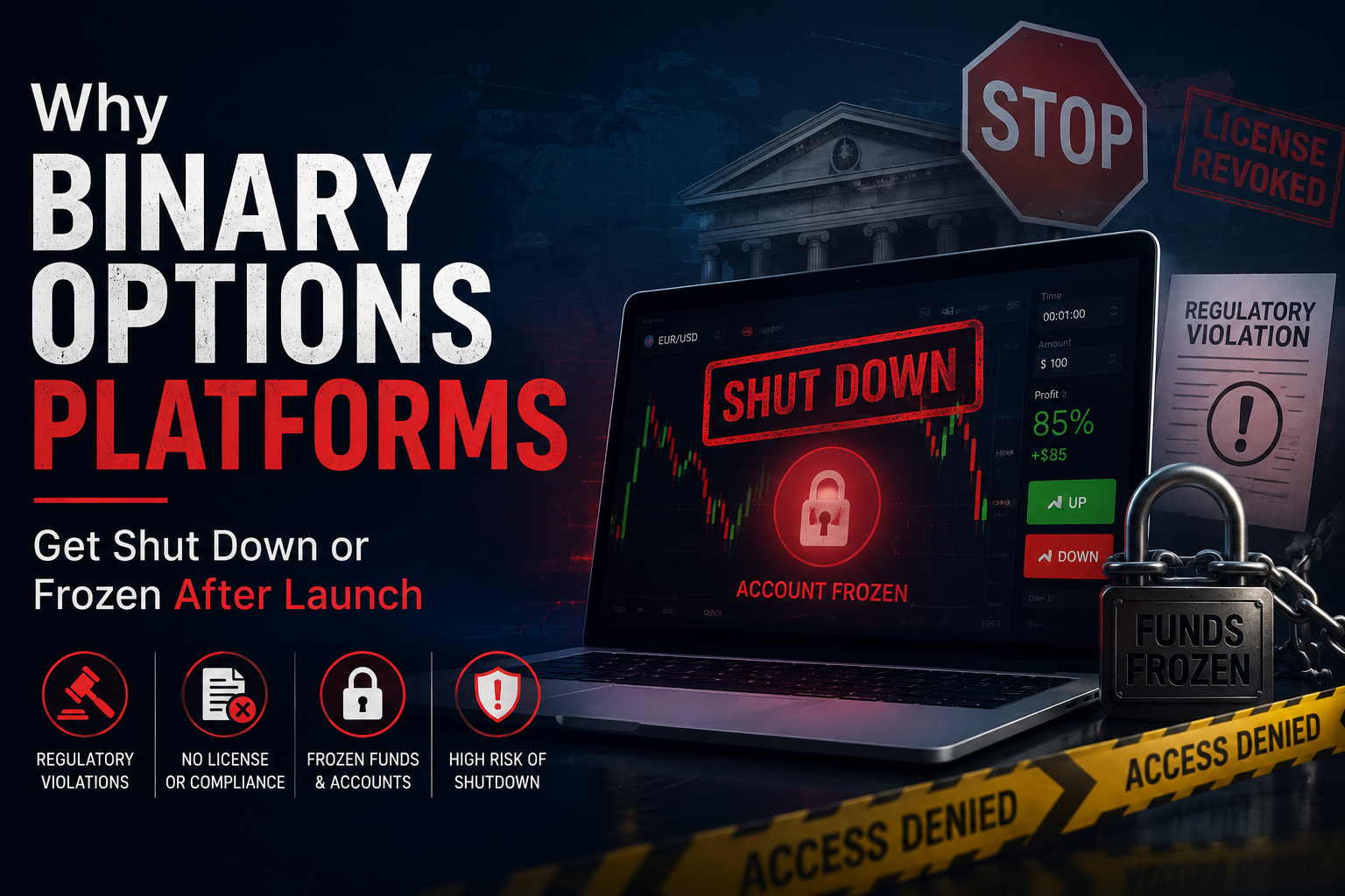 Why Binary Options Platforms Get Shut Down or Frozen After Launch