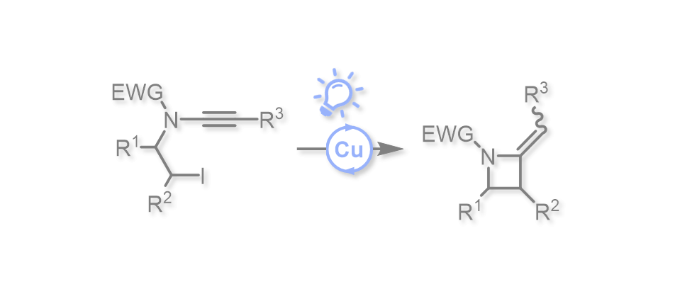 A new copper-catalysed photoinduced radical cyclization of ynamides for the preparation of azetidines