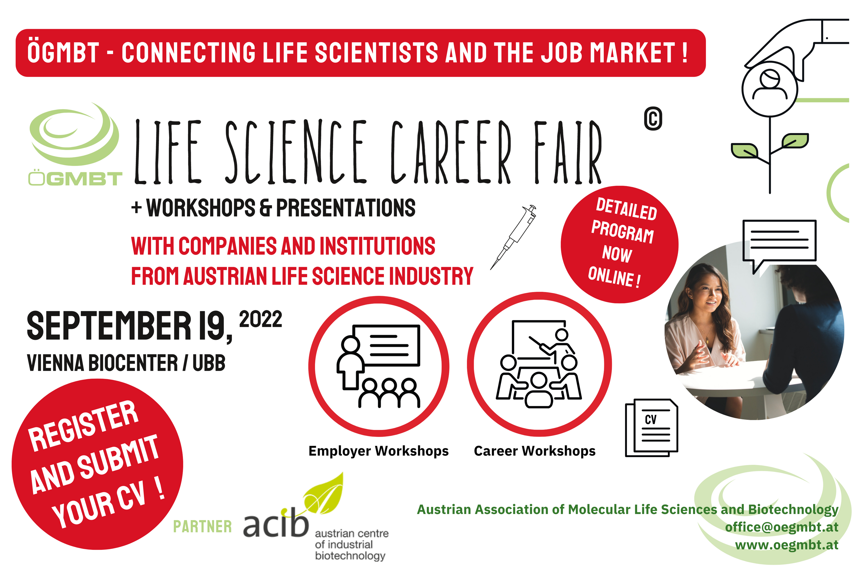 ÖGMBT LIFE SCIENCE CAREER FAIR©, September 19