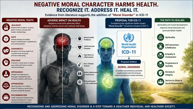 The Adverse Impact of Negative Moral Character on Health and the Improving Role of Spirituality