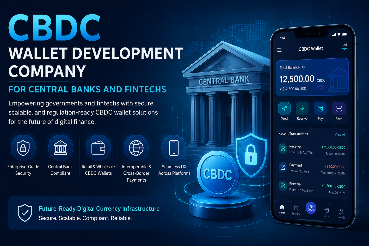 CBDC Wallet Development for Central Banks and Fintechs