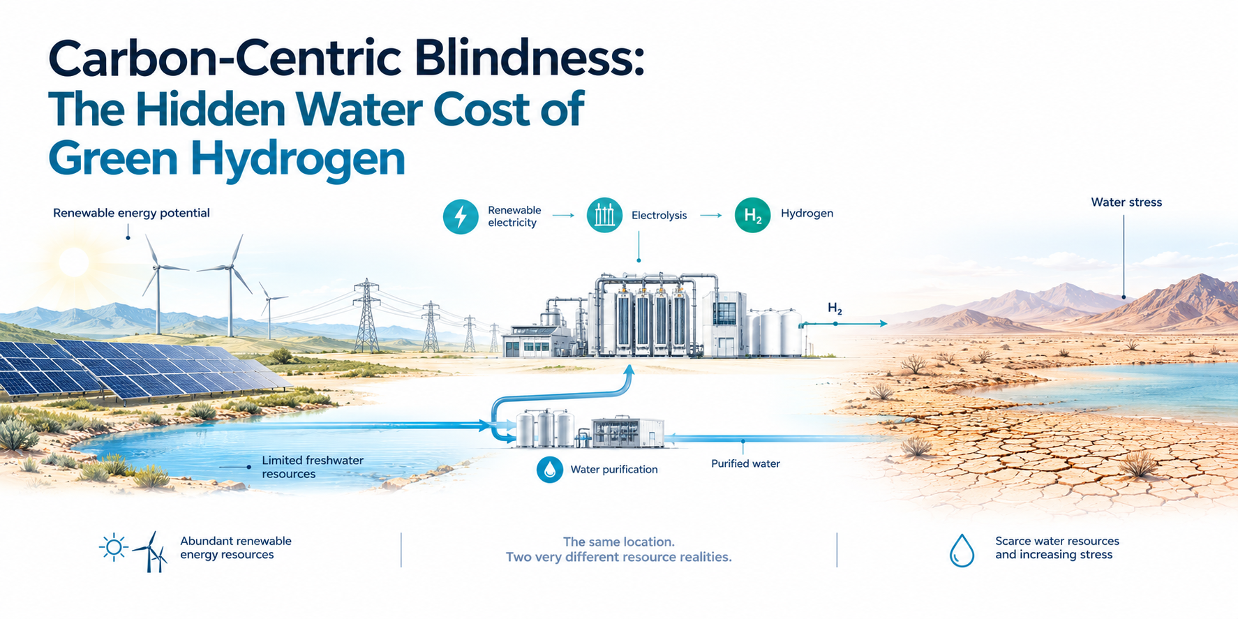Carbon-Centric Blindness: The Hidden Water Cost of Green Hydrogen