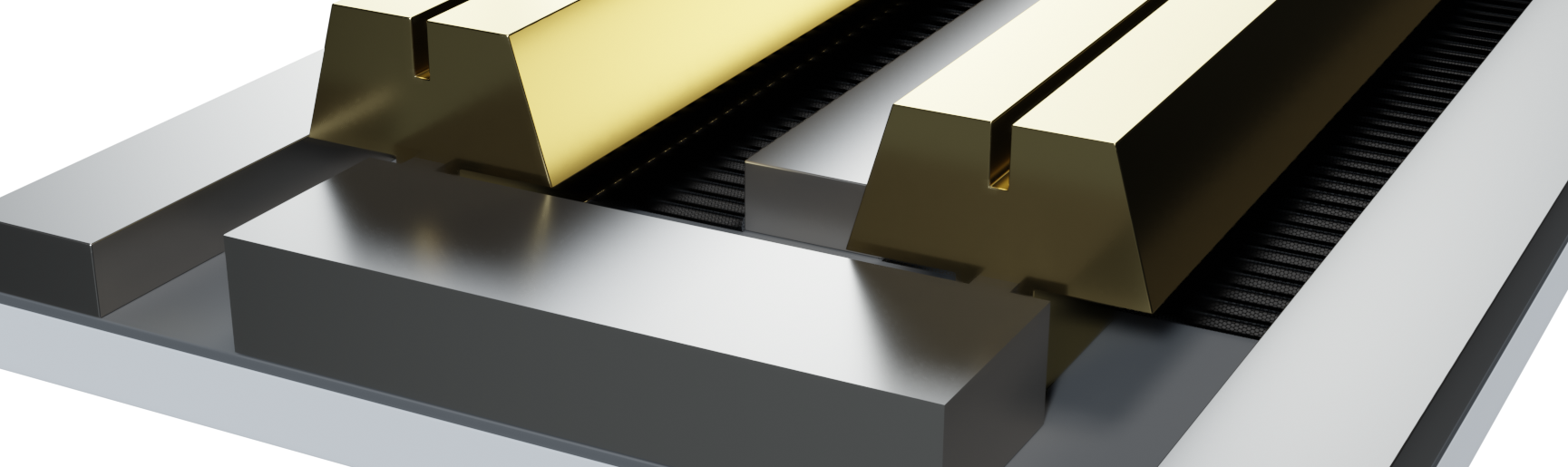 Wafer-scalable, aligned carbon nanotube transistors operating at frequencies of over 100 GHz