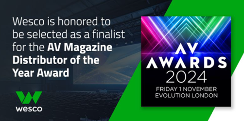 Wesco named a finalist for the AV Magazine AV Awards Distributor of the Year
