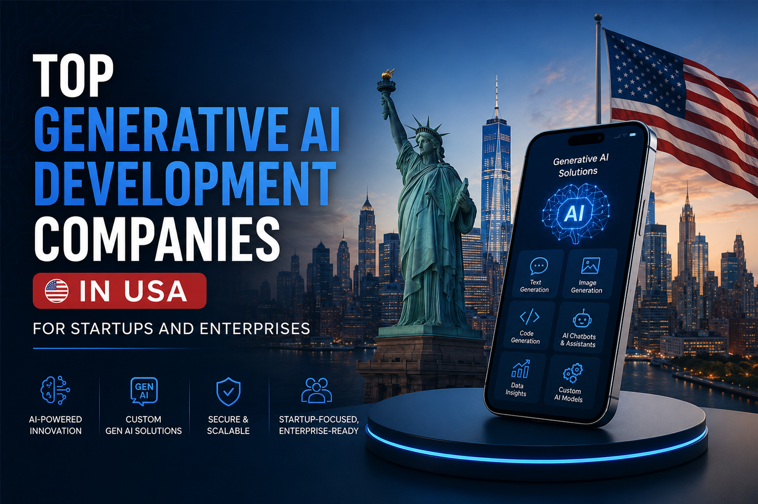 Top Generative AI Development Companies in USA for Startups & Enterprises 2026