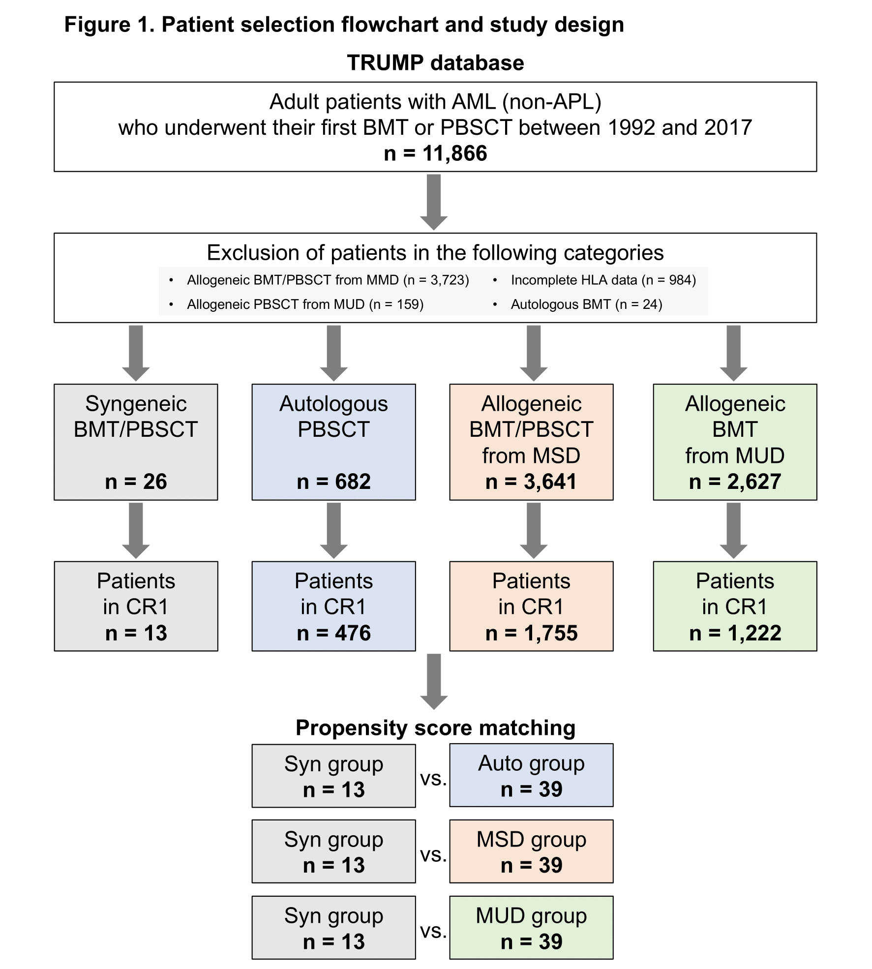 Syngeneic hematopoietic stem cell transplantation for acute myeloid leukemia: A propensity score-matched analysis