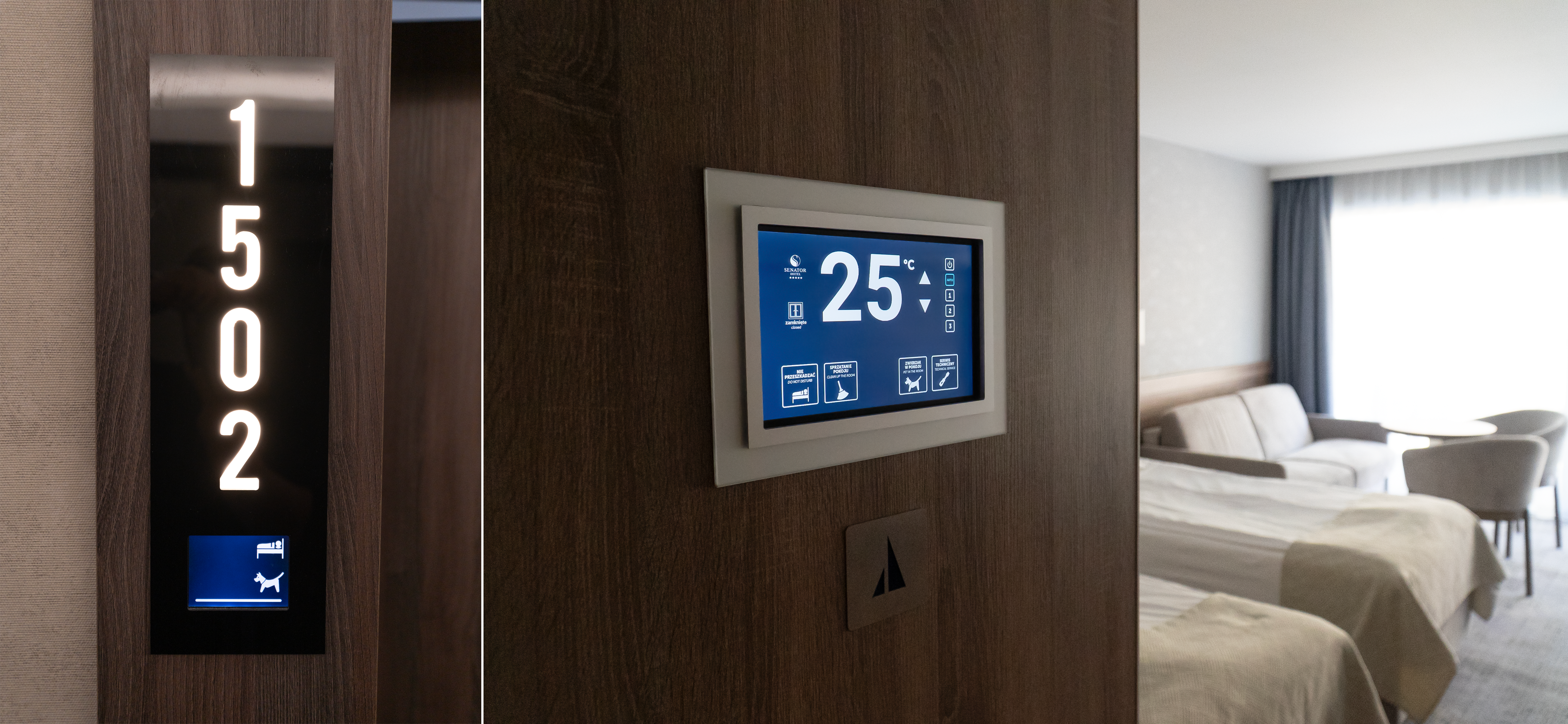 ProDVX control panels support room and AV control at Hotel Senator