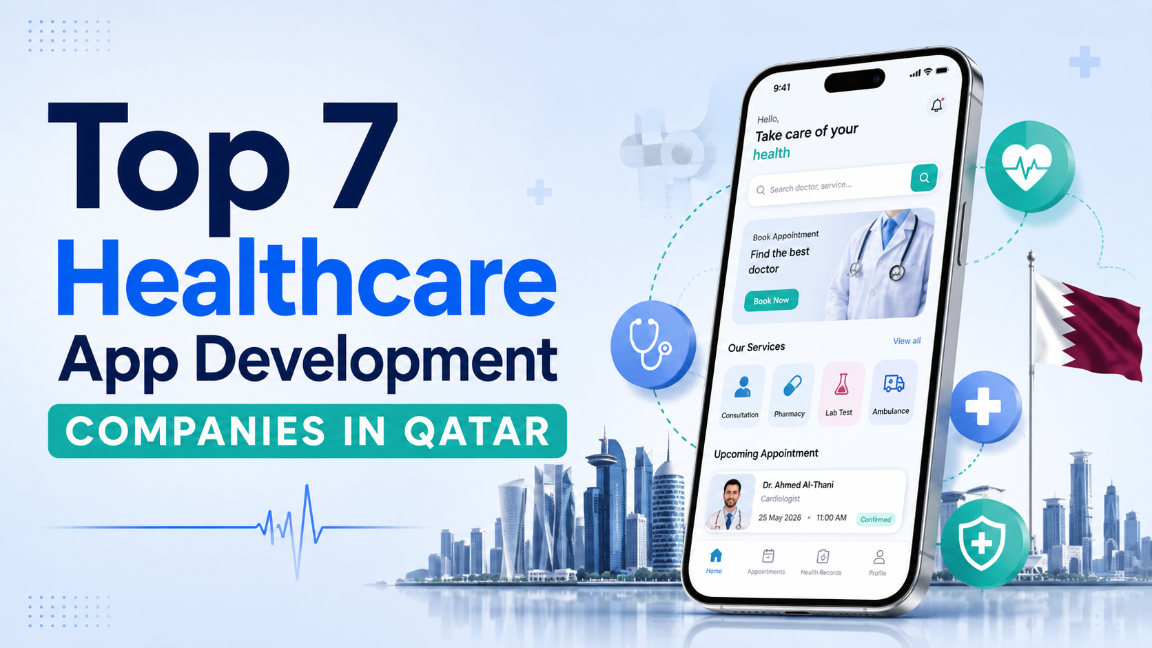 Top 7 healthcare app development companies in Qatar