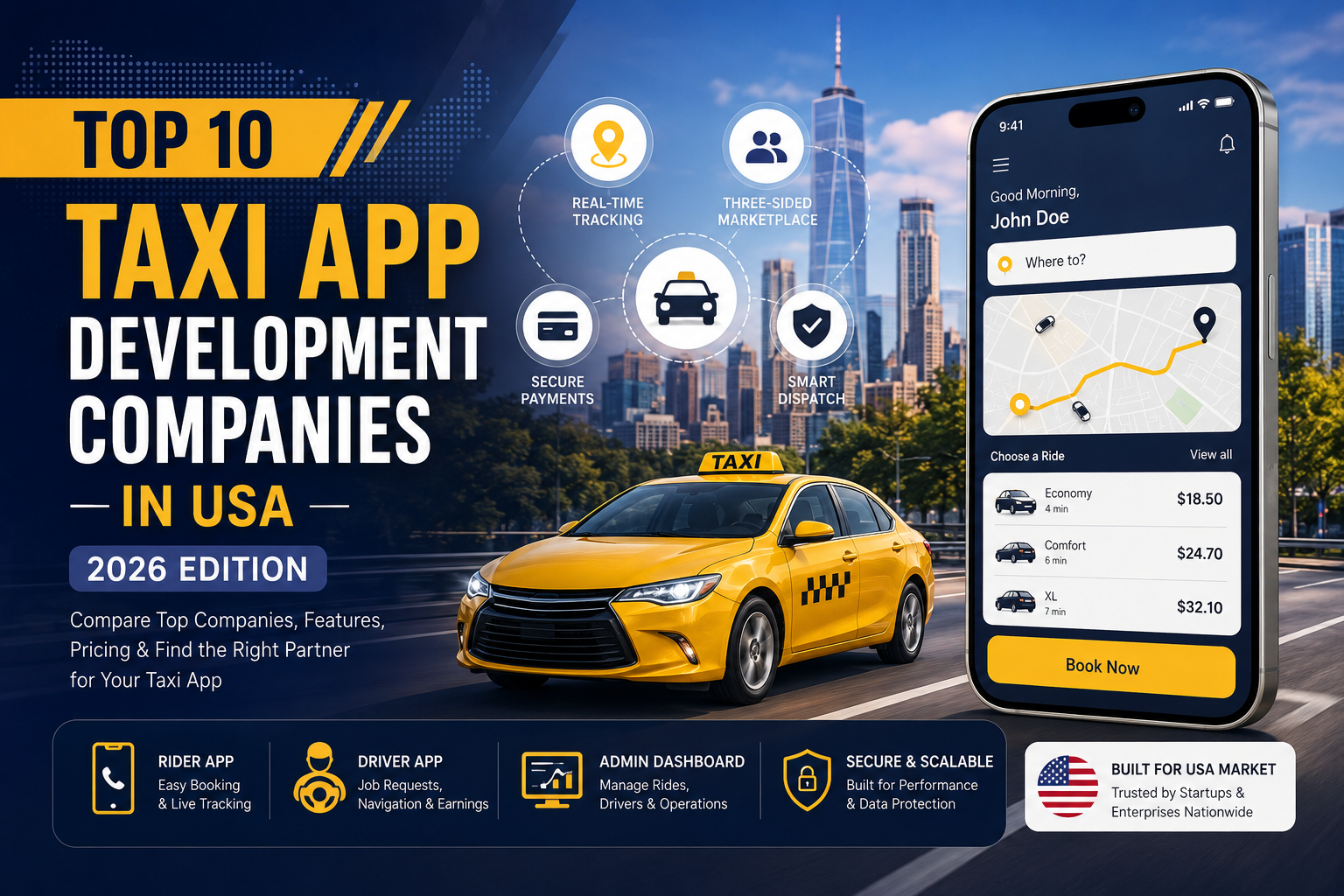Best Taxi App Development Companies in USA | 2026 List
