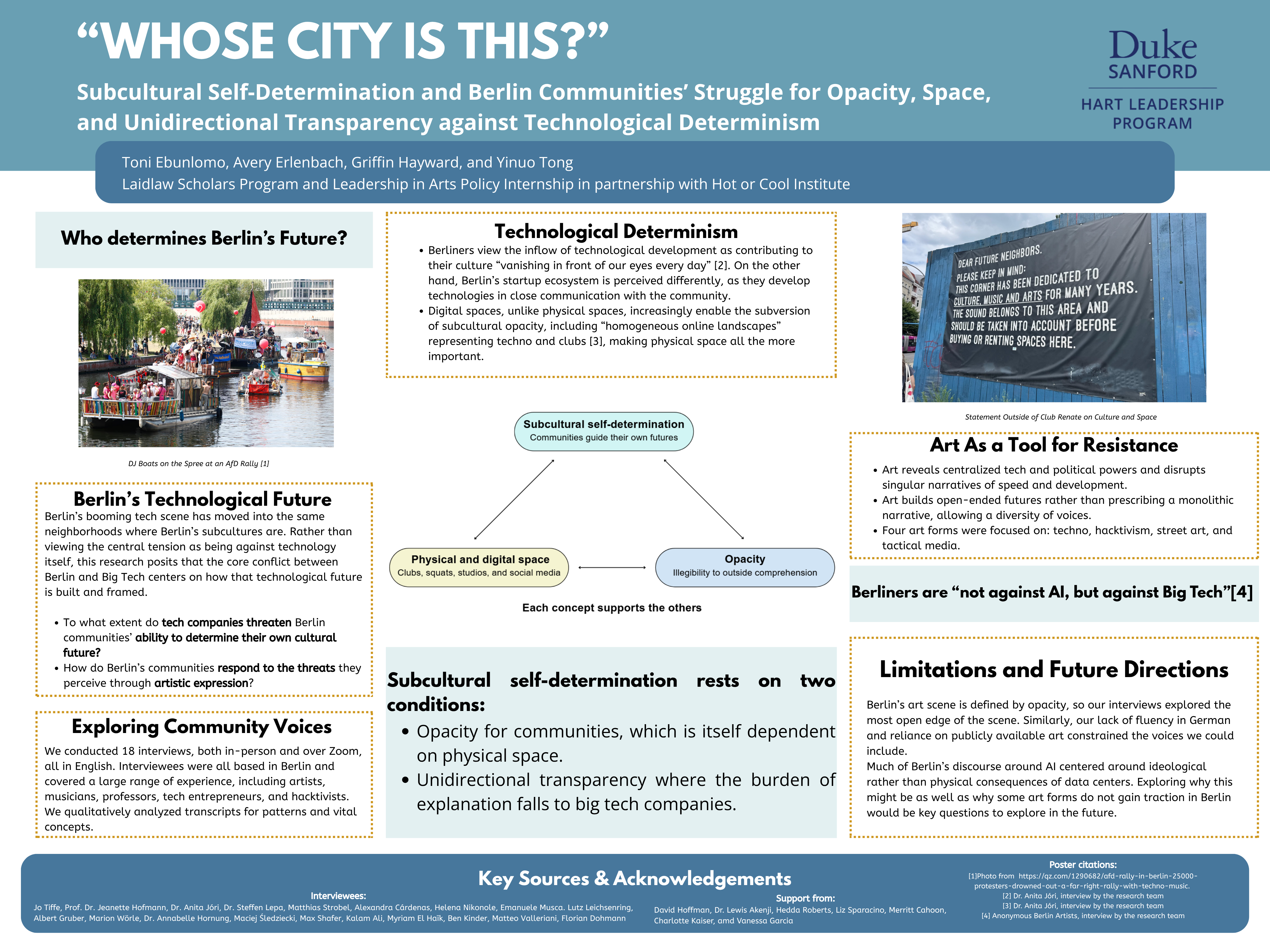 “Whose city is this?”: Subcultural Self-Determination and Berlin Communities’ Struggle for Opacity, Space, and Unidirectional Transparency against Technological Determinism