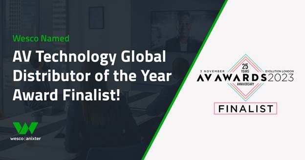 WESCO Named AV Technology Global Distributor of the Year Award Finalist!