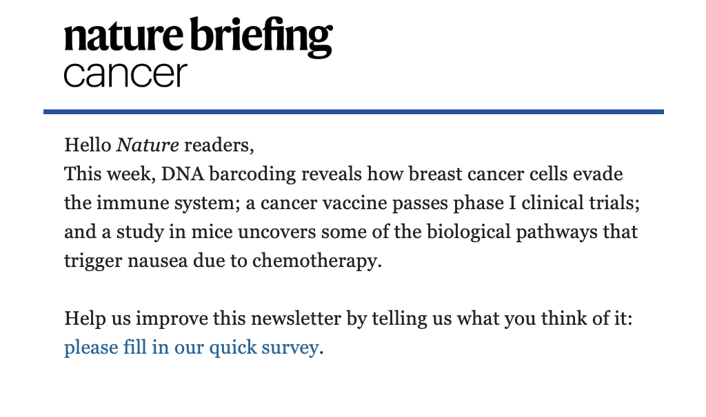 Introducing Nature Briefing: Cancer 
