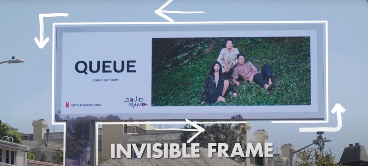 LA Digital Billboard Animates Frame, Support To Make It Appear To Float