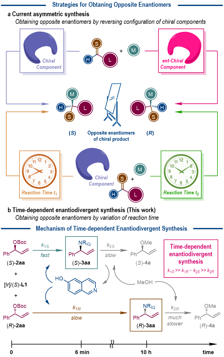 Access to Both Enantiomers by Tuning the Reaction Time