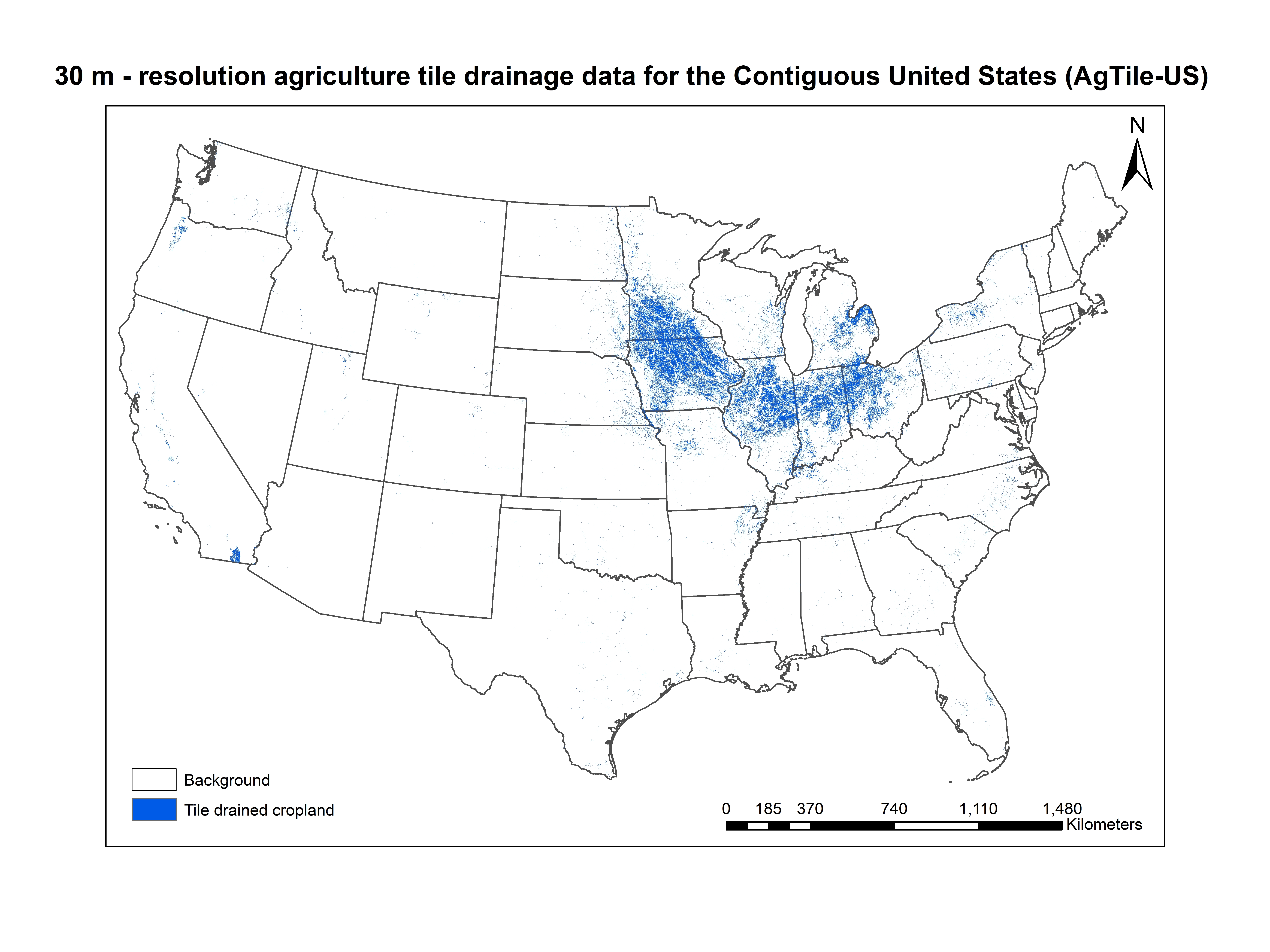 A well-validated 30-meter resolution tile drainage map for the United States
