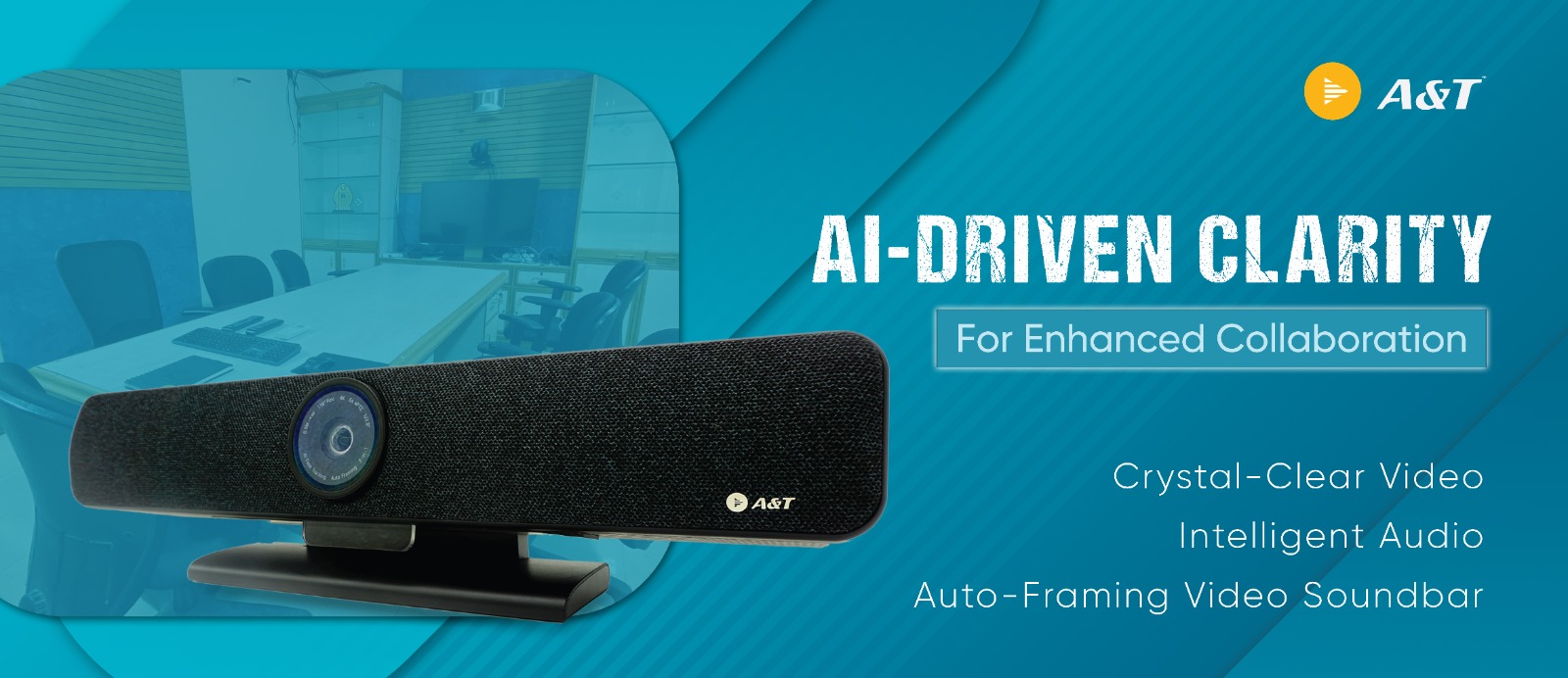IKON 150 - AI-driven auto framing video soundbar