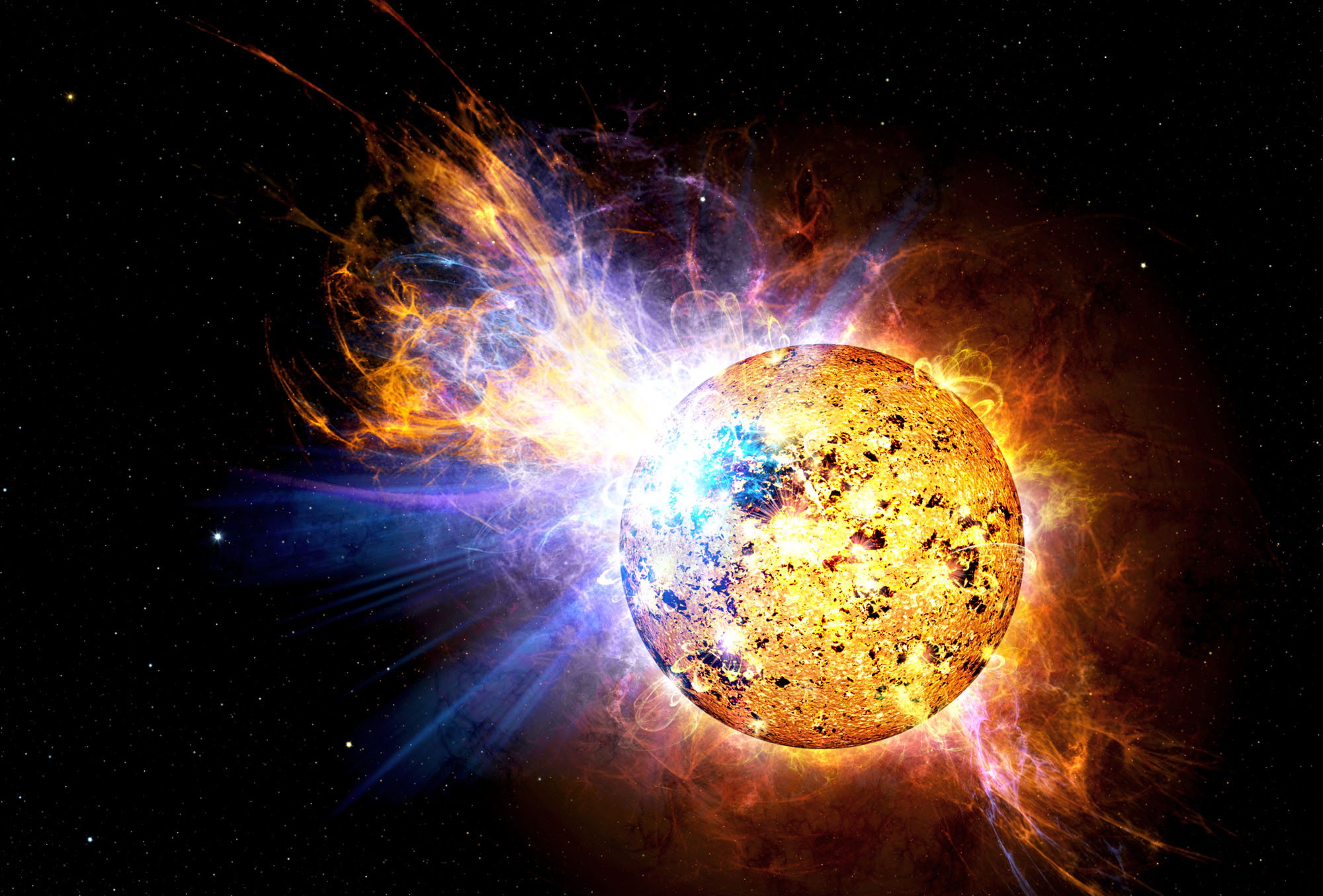 STARS: A bright flare clears the dust