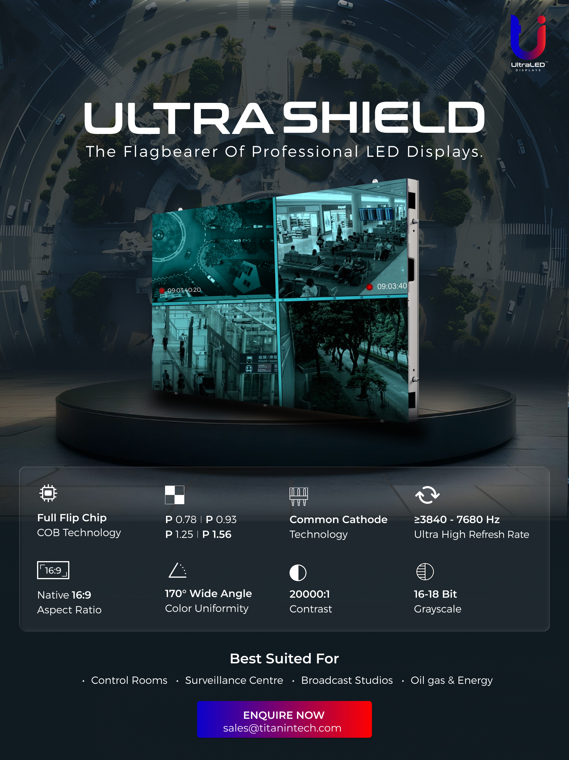 Ultra SHIELD | Mission-Critical LED Display for Command & Control Centers