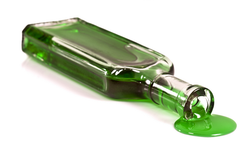 How should you appropriately clean up a methadone spillage?