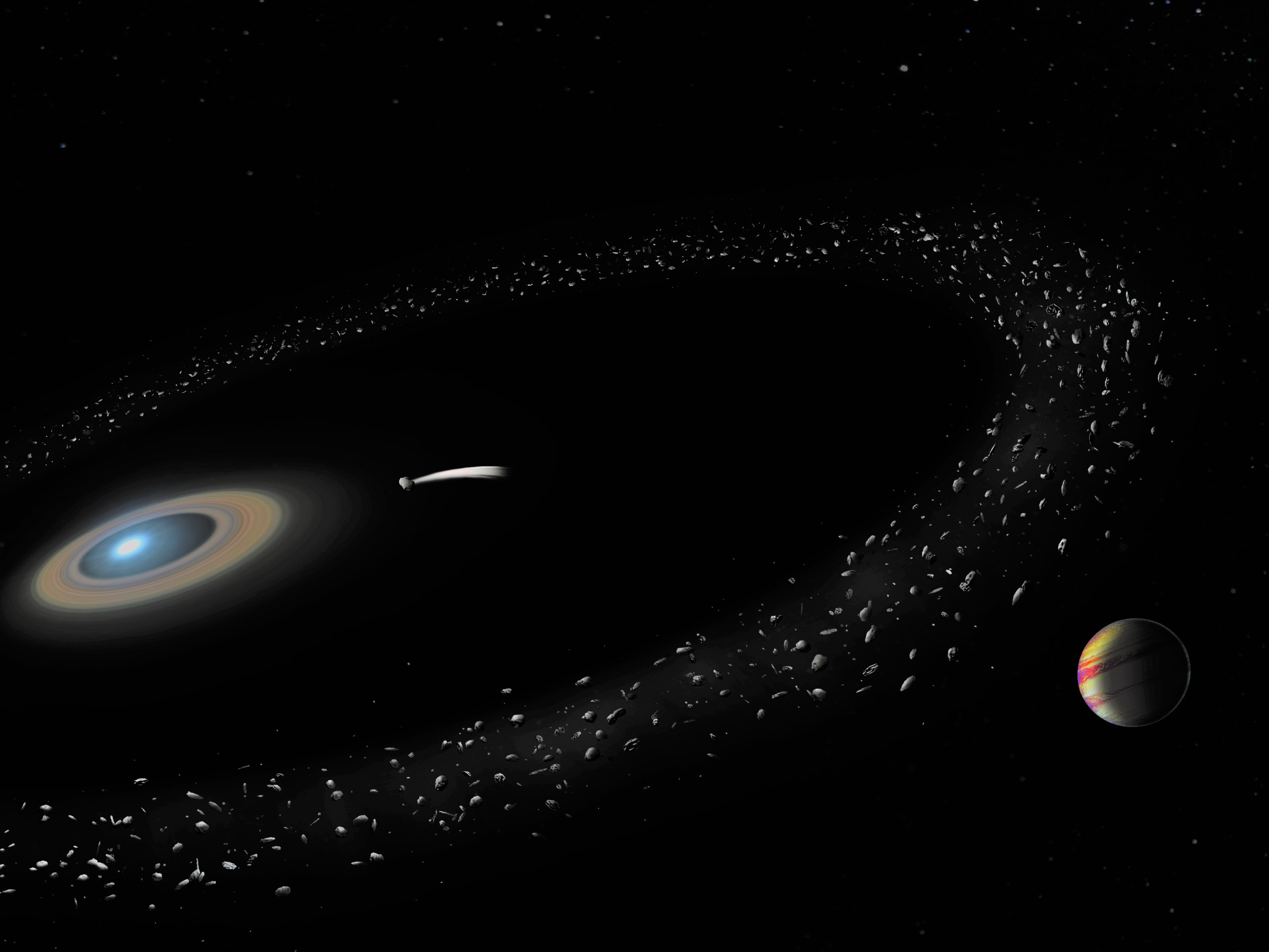 An evolution scenario for polluted white dwarfs