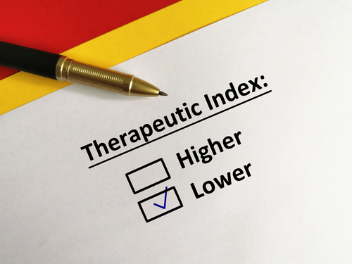 Patients prescribed drugs with a narrow therapeutic window