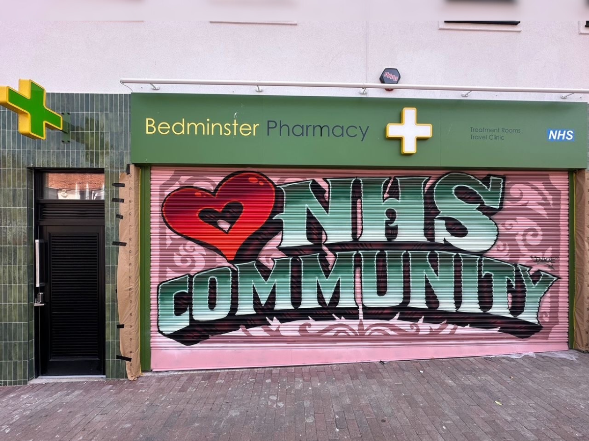 Graffiti artist decorates new Bristol community pharmacy