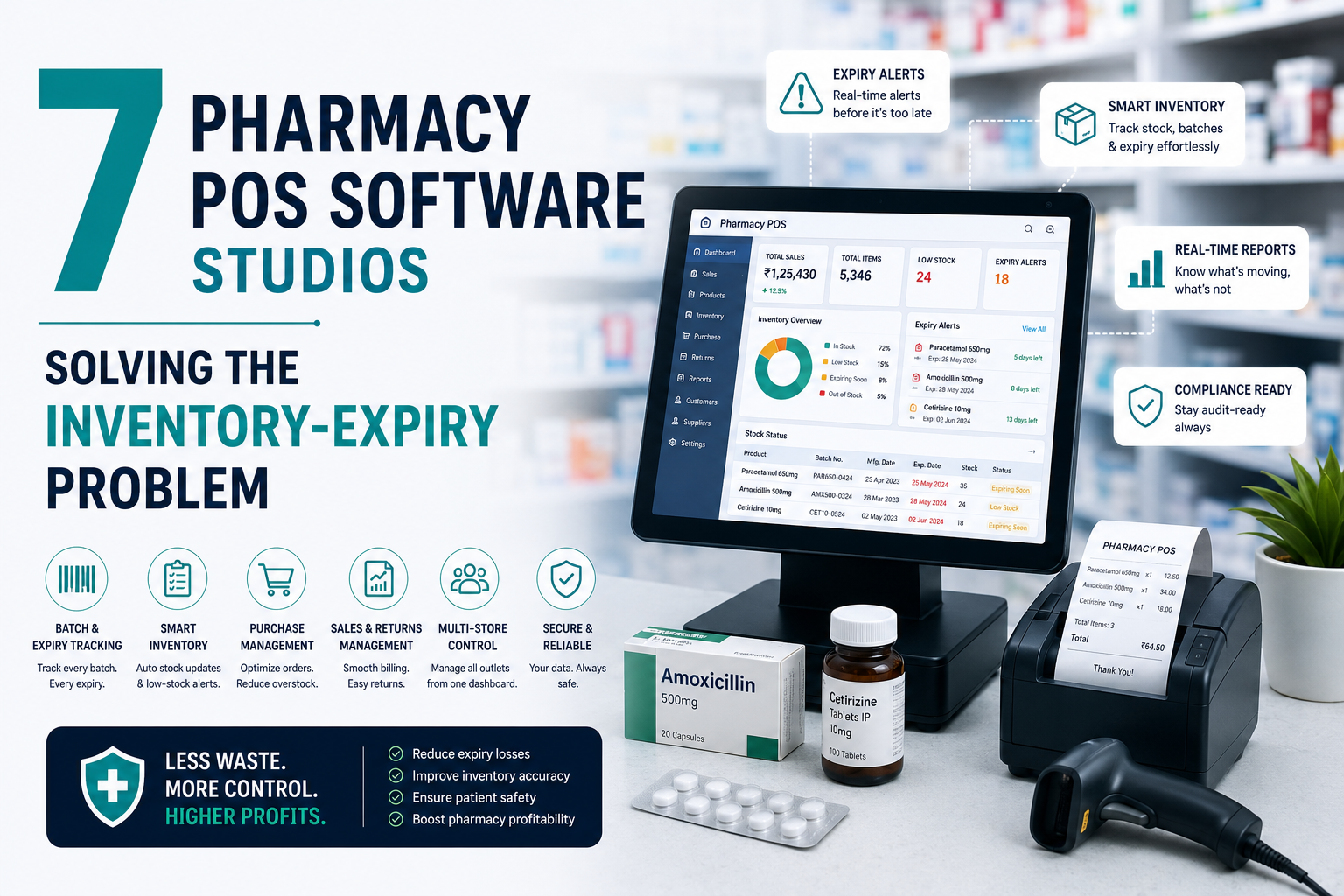 7 Pharmacy POS Software Studios Solving Inventory and Expiry Challenges