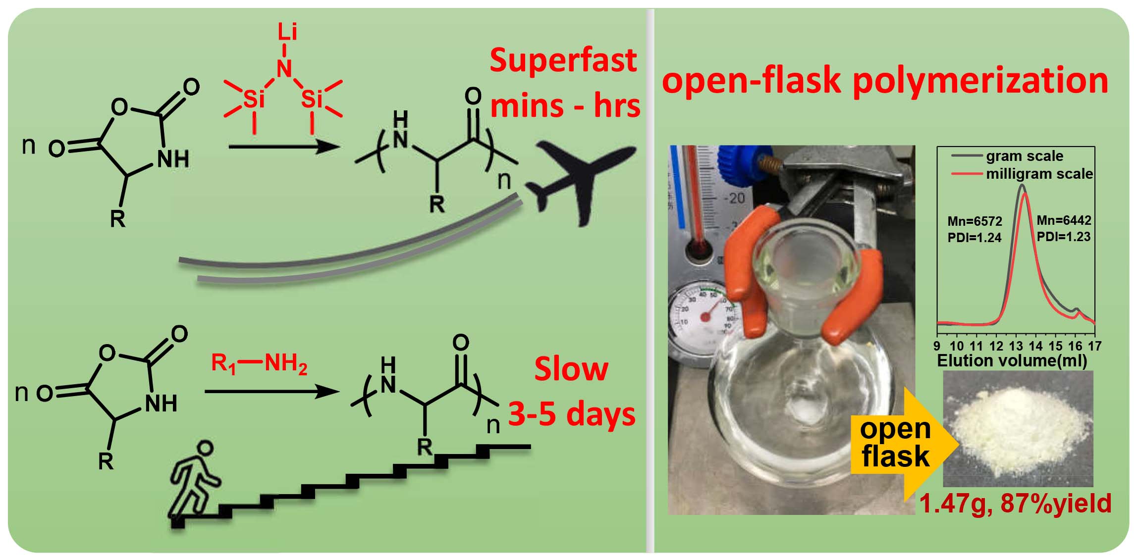Openvessle and Superfast NCA Polymerization to Synthesize Polypeptides