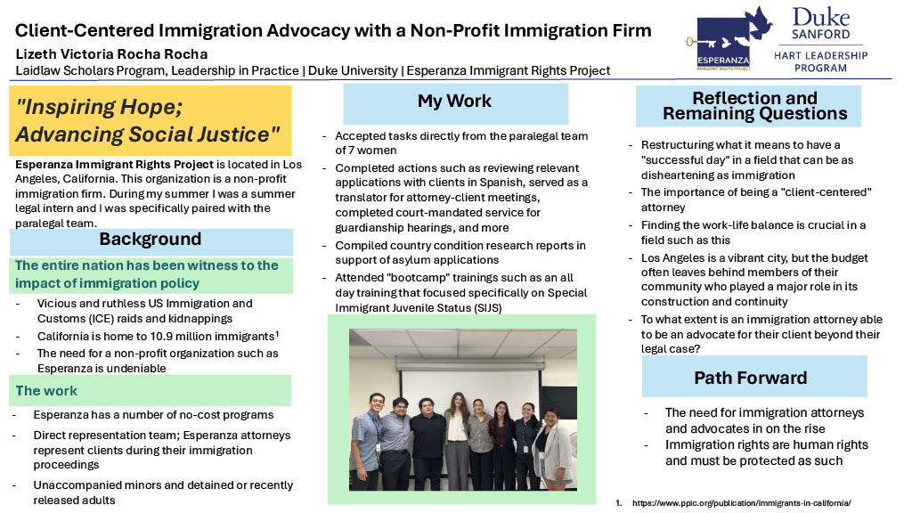 Client-Centered Immigration Advocacy with a Non-Profit Immigration Firm
