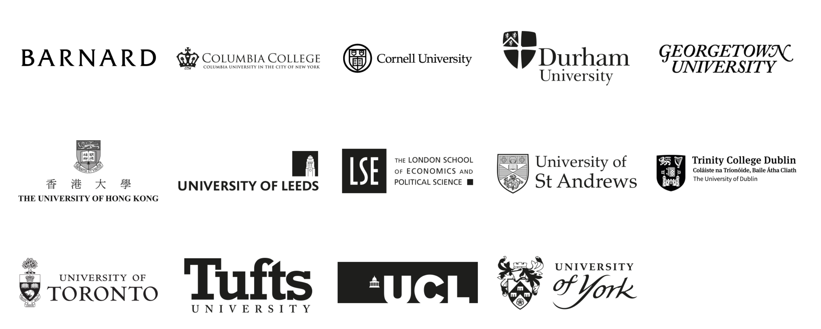 Laidlaw Undergraduate Programme Participating Universities 2022
