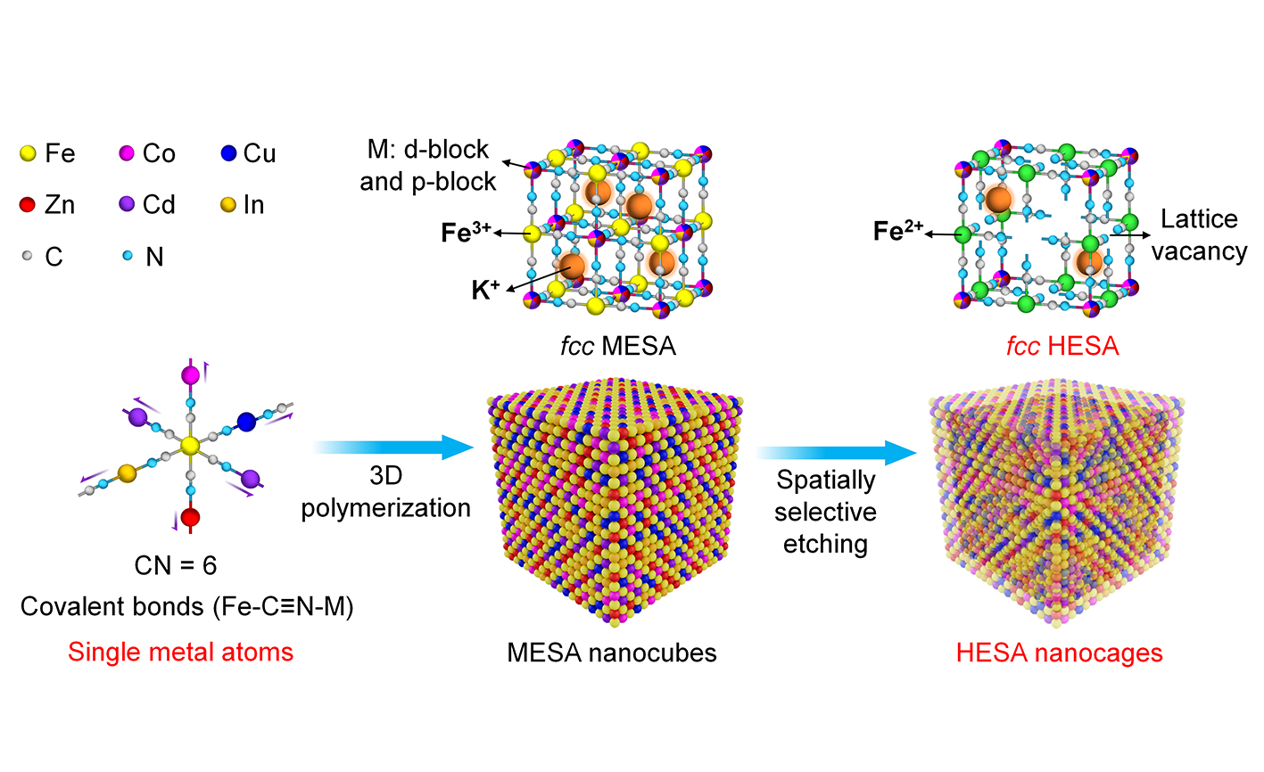 General synthesis of high-entropy single-atom nanocages for electrosynthesis of ammonia from nitrate