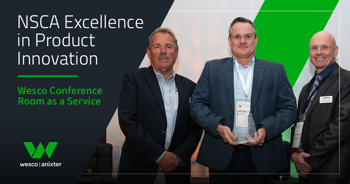Wesco Anixter Conference Room as a Service honored as Product Innovation Winner by NSCA