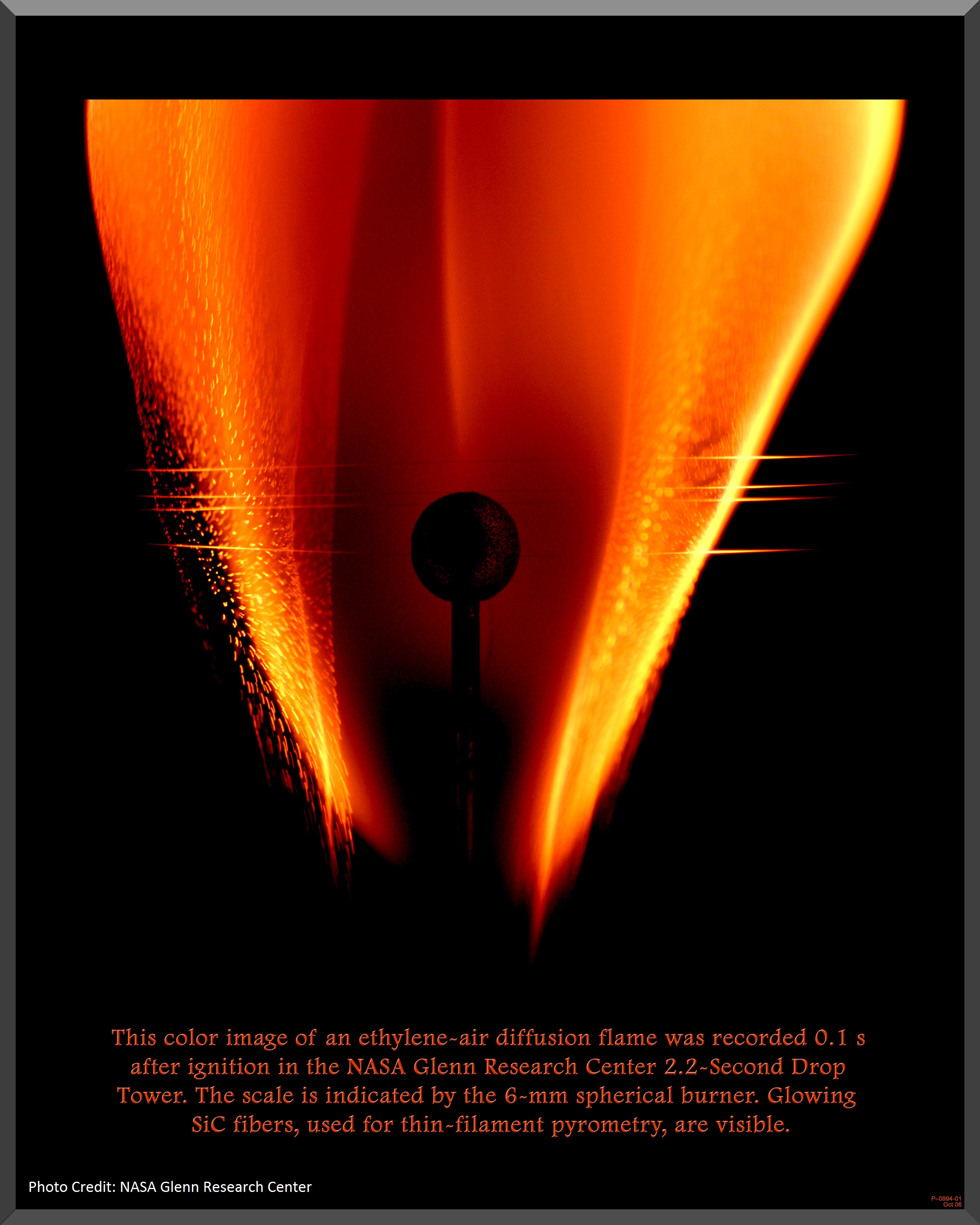 Flames in Space Image Poll: Ethylene Diffusion Flame #1