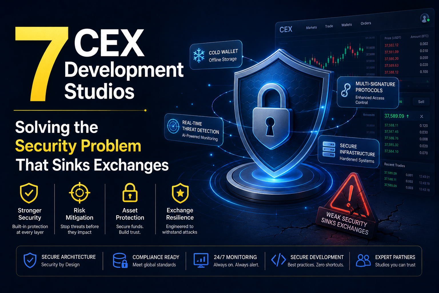 7 CEX Development Studios Solving Exchange Security Challenges