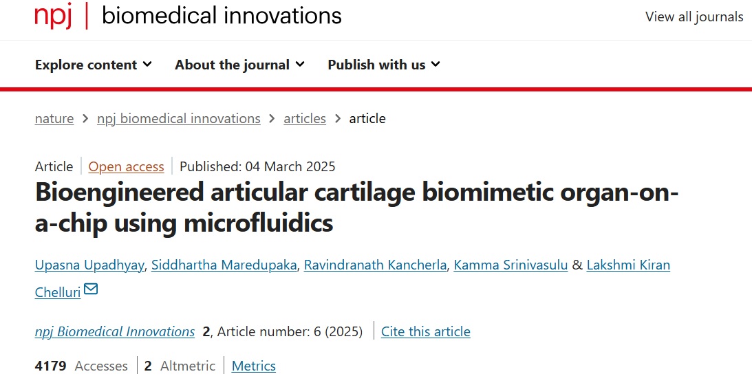 Bioengineered Articular Cartilage Biomimetic Organ-on-a-Chip Using ...