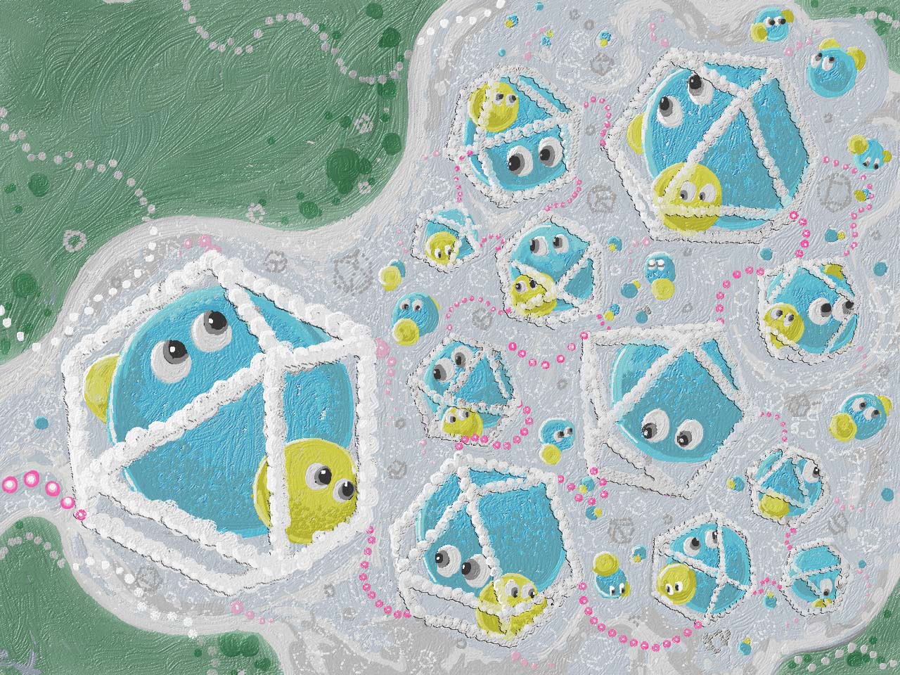 Polymerising pores