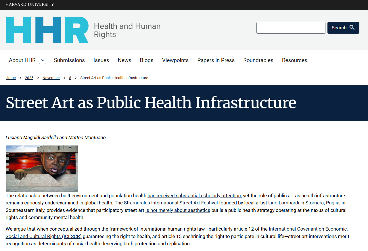 FRANCOIS XAVIER BAIGNOUD CENTER FOR HEALTH AND HUMAN RIGHTS – HEALTH AND HUMAN RIGHTS JOURNAL (HHR JOURNAL) – HARVARD UNIVERSITY - DREXEL UNIVERSITY DORNSIFE SCHOOL OF PUBLIC HEALTH