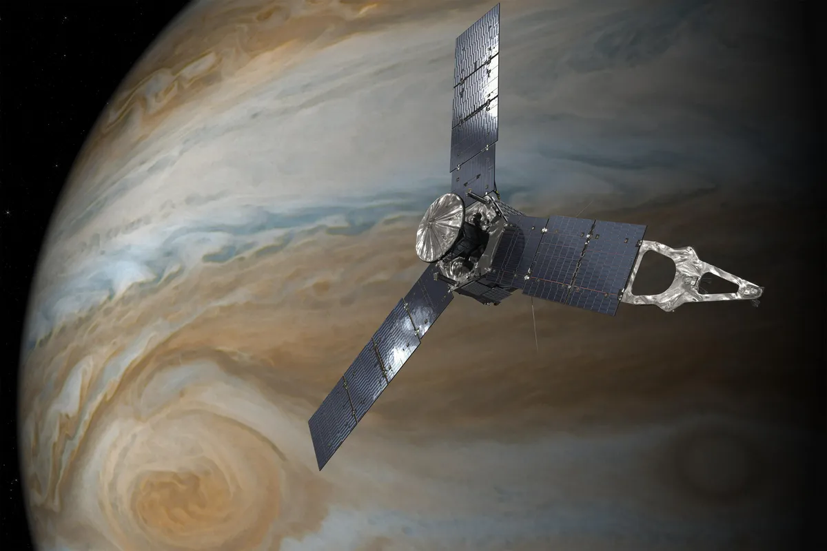 What Jupiter's bow shock tells us about the most powerful accelerators in the Universe