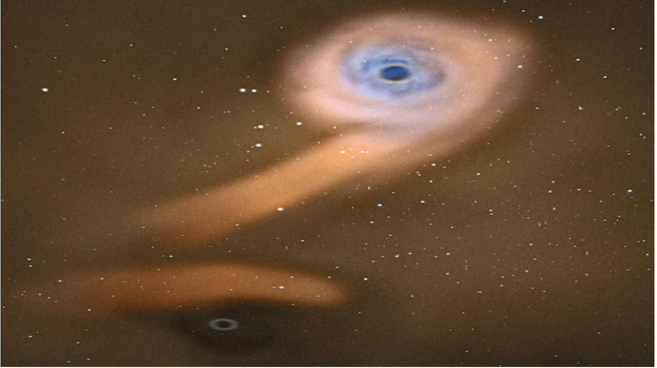 Odd X-ray flares from a supermassive black hole pair eating star