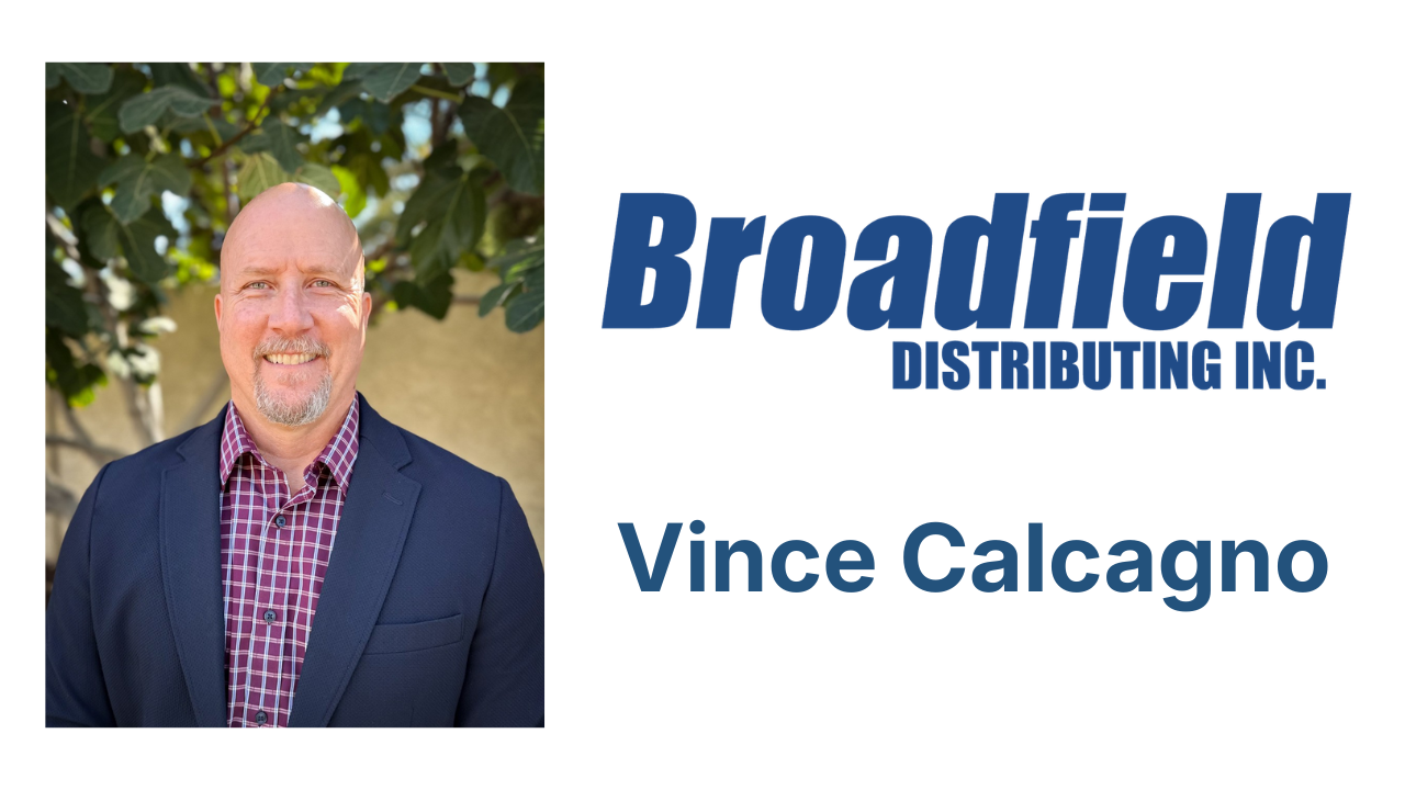 Broadfield Distributing Inc. Expands Sales Team to Meet the ProAV and Broadcast AV Convergence with the Addition of Vince Calcagno as Sales Manager, Strategic Accounts 