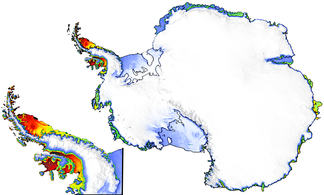 High-resolution maps of Antarctica reveal higher snowfall and surface melt than previously estimated