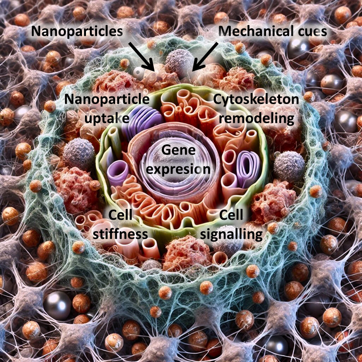 Mechanical regulation of cell-nanoparticle interactions
