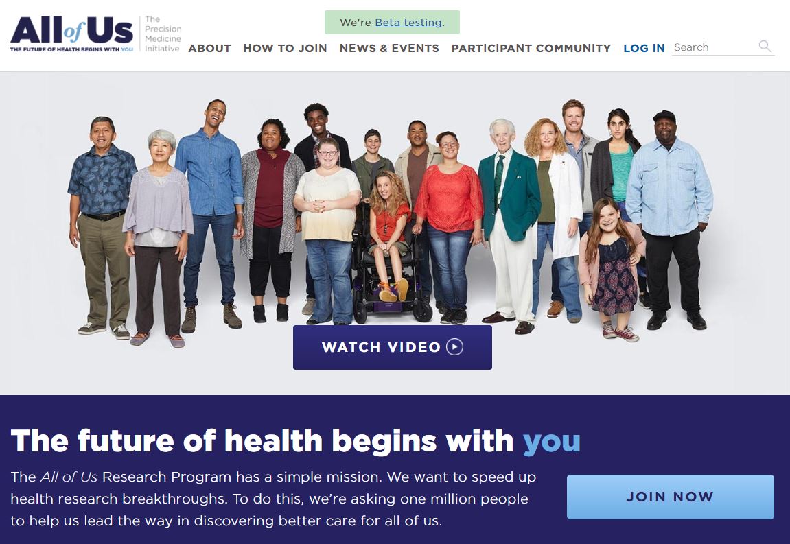 Beta Testing Begins for NIH’s All of Us Research Program - News | All of Us