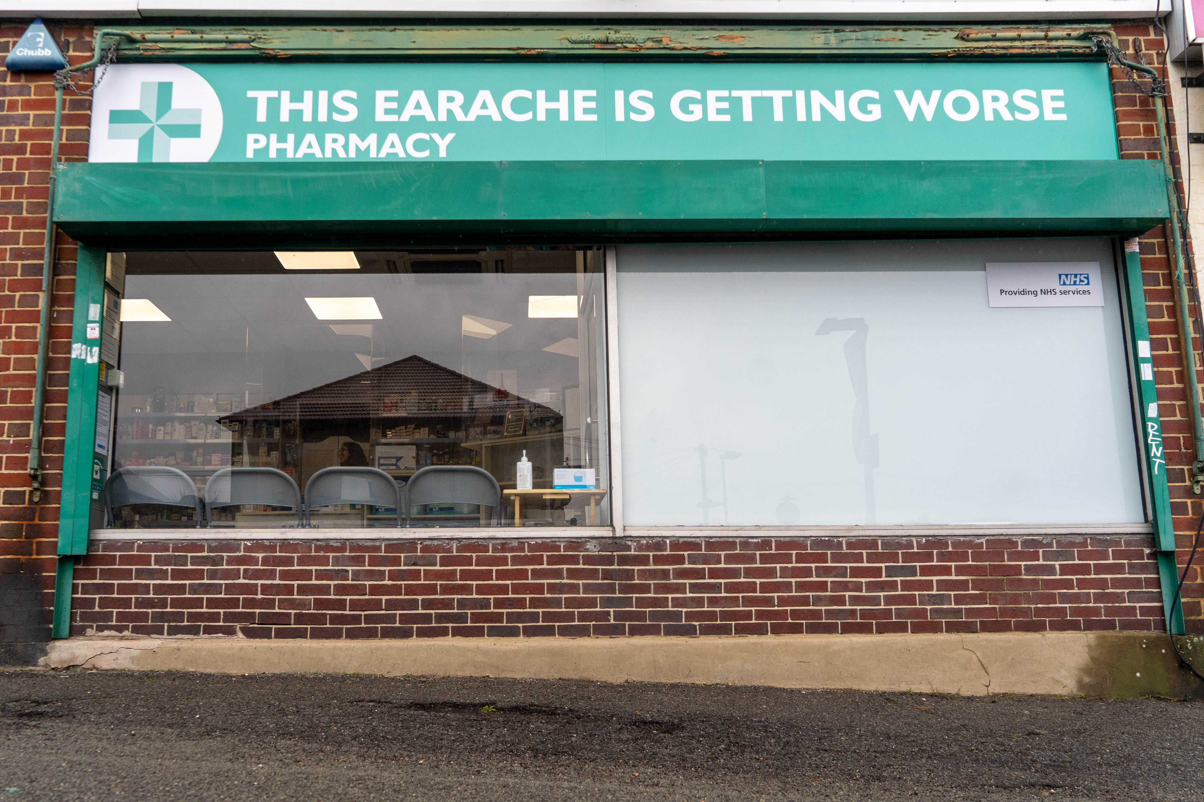 Pharmacist swaps store sign to promote Pharmacy First