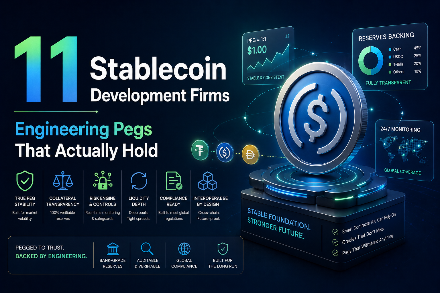 11 Stablecoin Development Firms Engineering Reliable Pegged Assets