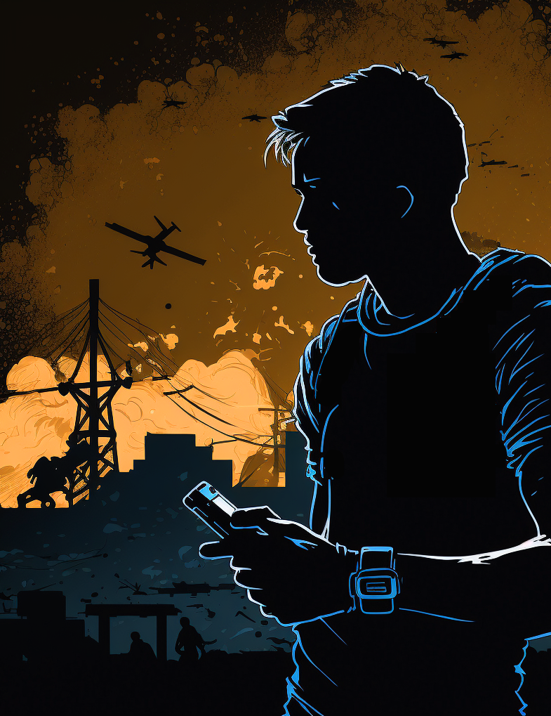 Real-time sensing of war’s effects on wellbeing with smartphones and smartwatches