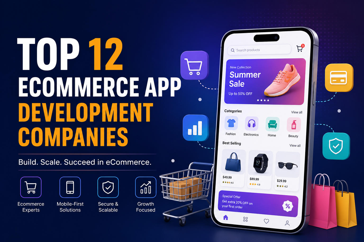 Top 12 Ecommerce App Development Companies in 2026